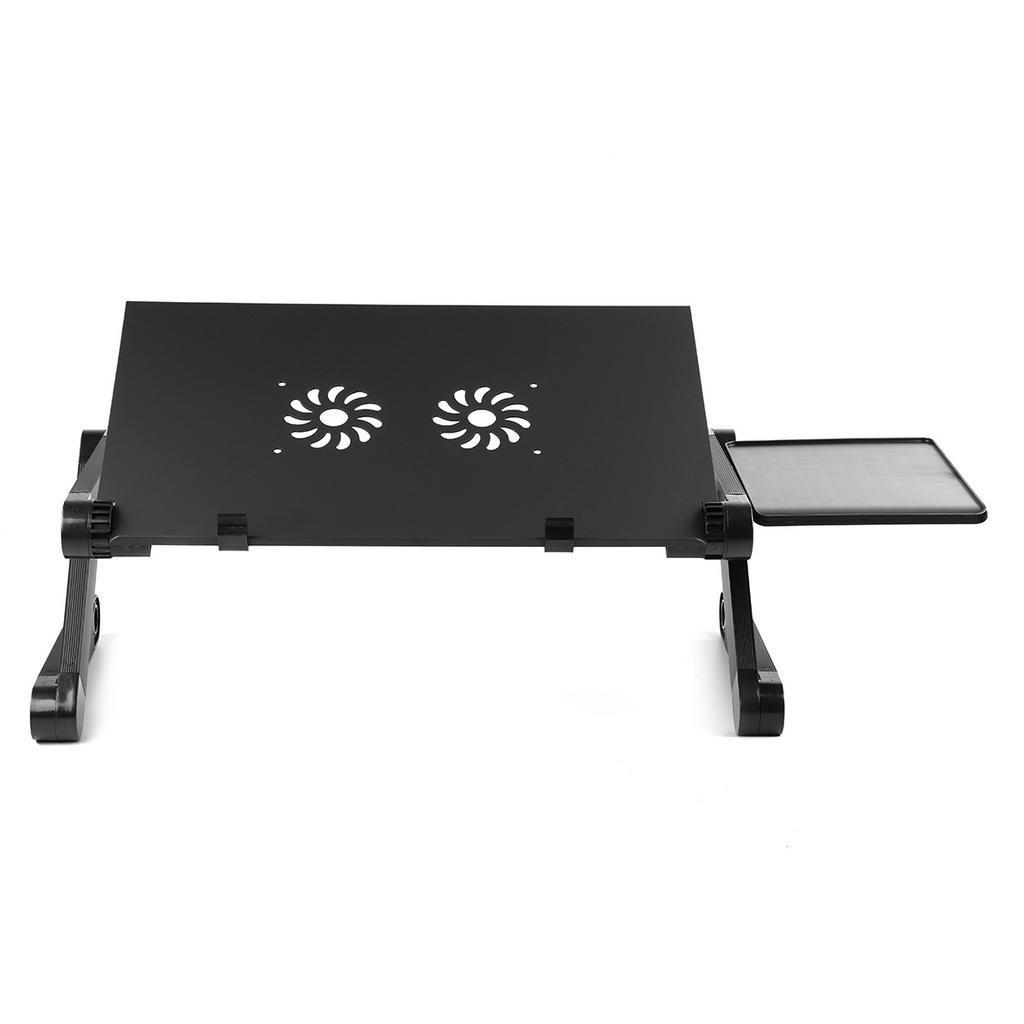 Adjustable Desk Computer Bedside Table Tray For Sofa Bed Couch Black Furniture Portable Folding Laptop Base Stand