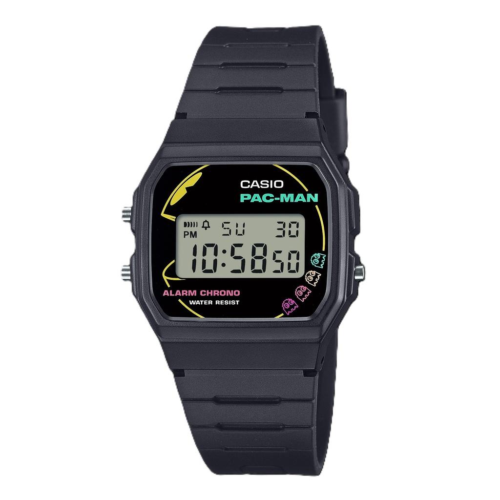 Casio Orologio Unisex Standard Digitale PAC-MAN Collaborazione Cinturino in Resina Bio-Based Quarzo F-91WPC-1A