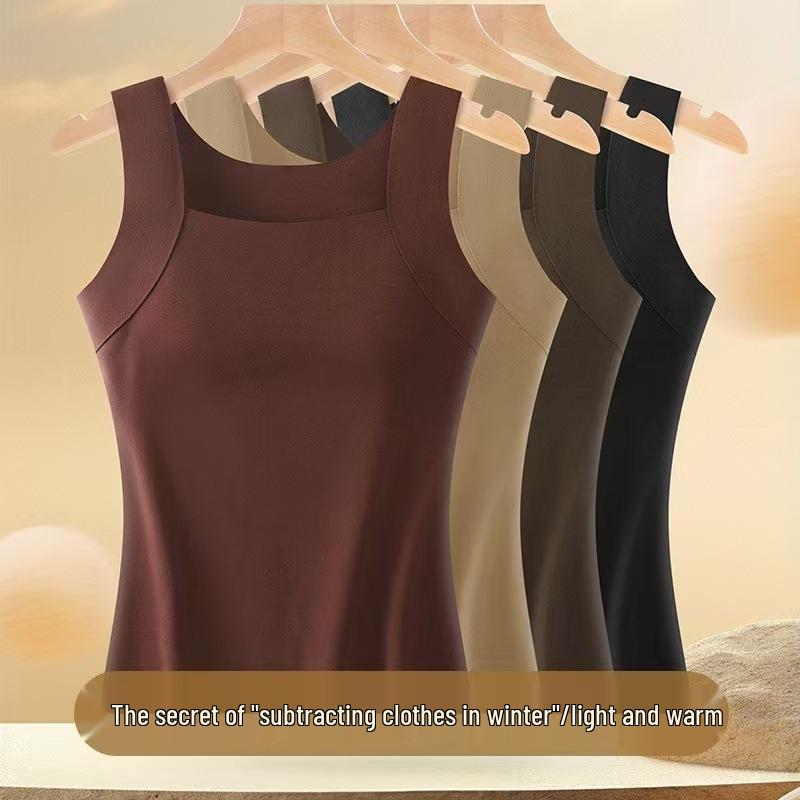 Women's Slim Fit Reversible German Velvet Vest with Chest Pad - Autumn/Winter Base Layer