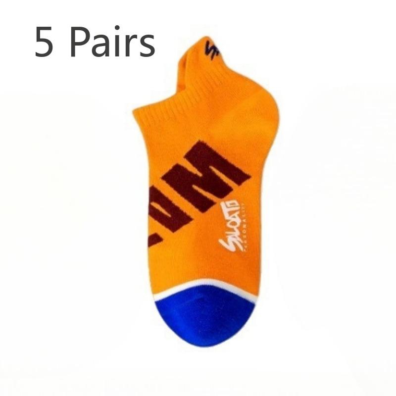 

5 пар мужских тонких спортивных носков-лодочек из чистого хлопка, дезодорирующих и впитывающих пот 5 Pairs хаки