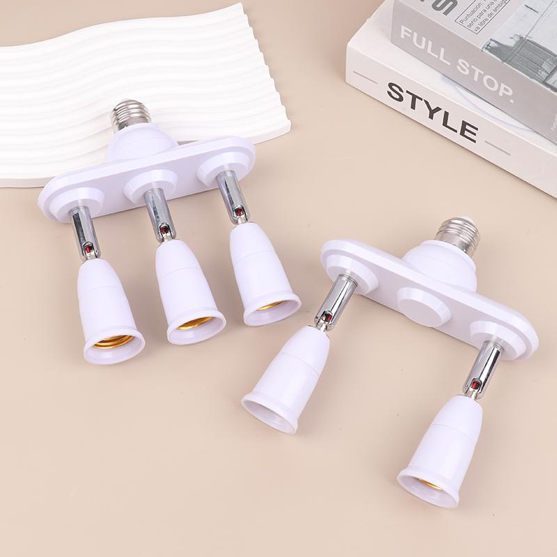 2/3 In 1 E26 E27 To E26 E27 Screw Led Lamp Bulb Base Splitter 1 To 2/3 E27 Light Socket Holder Adapter Extender