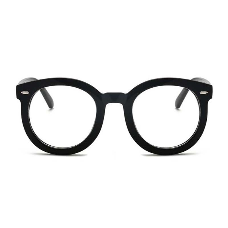 Black Round Eyewear Women Retro Big Optical Arrow Glasses Myopia Men Clear Lens -0.5 -1.0 -1.5 -2.0 -2.5 To -6.0