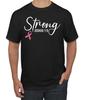 Strong Joshua 1:9 Breast Cancer Men T- Shirt