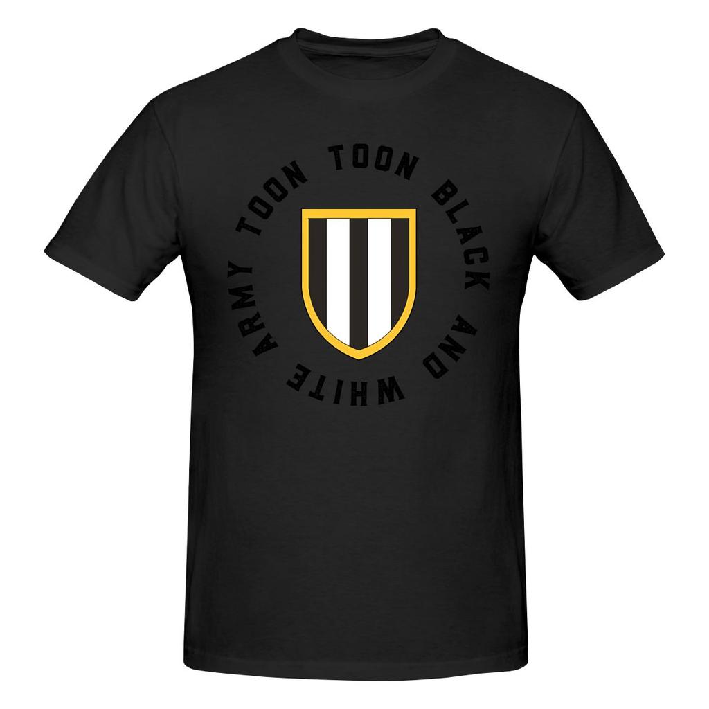 Lustiges Toon Toon Schwarz-Weiß Armee Newcastle Unisex Gedrucktes T-Shirt Unisex T-Shirt Baumwolle