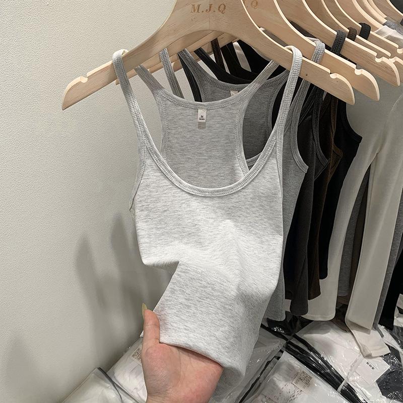 Dámské letní zeštíhlující pletené tílko - bez rukávů, stylové, skutečné fotografie