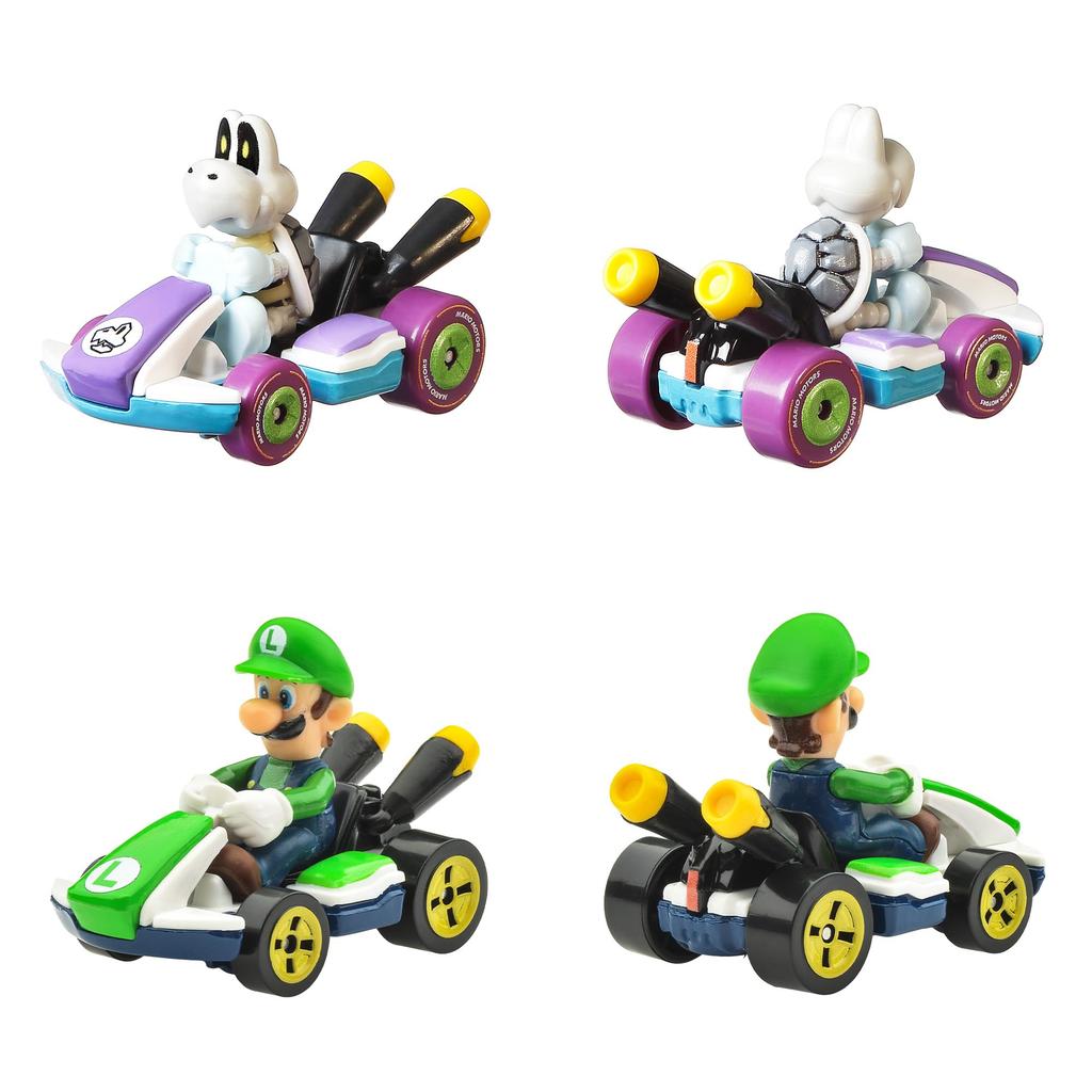 Hot Wheels Mario Kart Assorted Ride-on Toy Cars (8 cars per box) - Ages 3 and up - Multi-color GBG25-988B