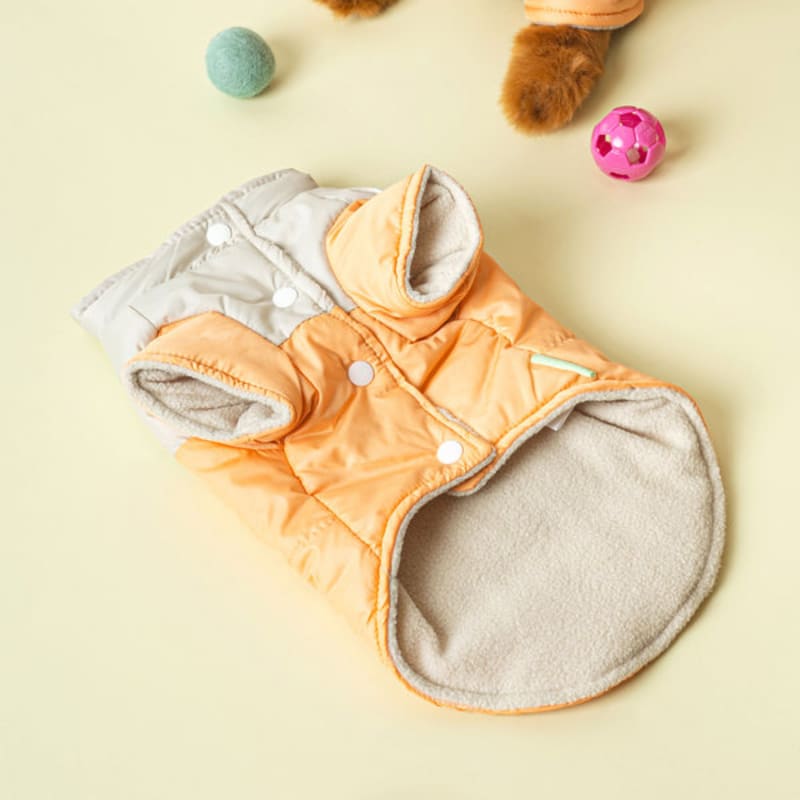 [Domácí mazlíček] Zateplená vesta M, broskvová