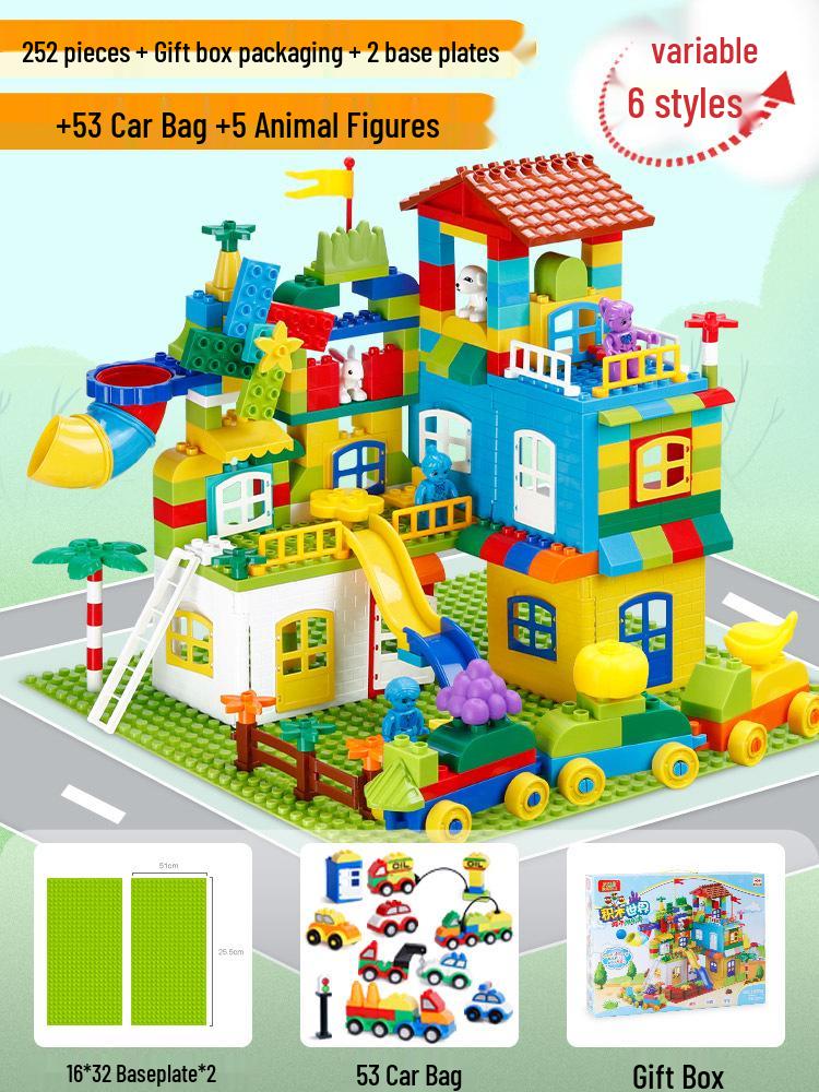 Large Particle Educational Building Blocks Toy - Castle Series 2025 for Boys & Girls, New Children's Gift