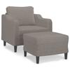 VidaXL Armchair with Footrest Taupe 60 Cm Fabric, Sofa, Armchair, TV Armchair, Single Sofa, Sofa, Recliner Sofa, 3201134