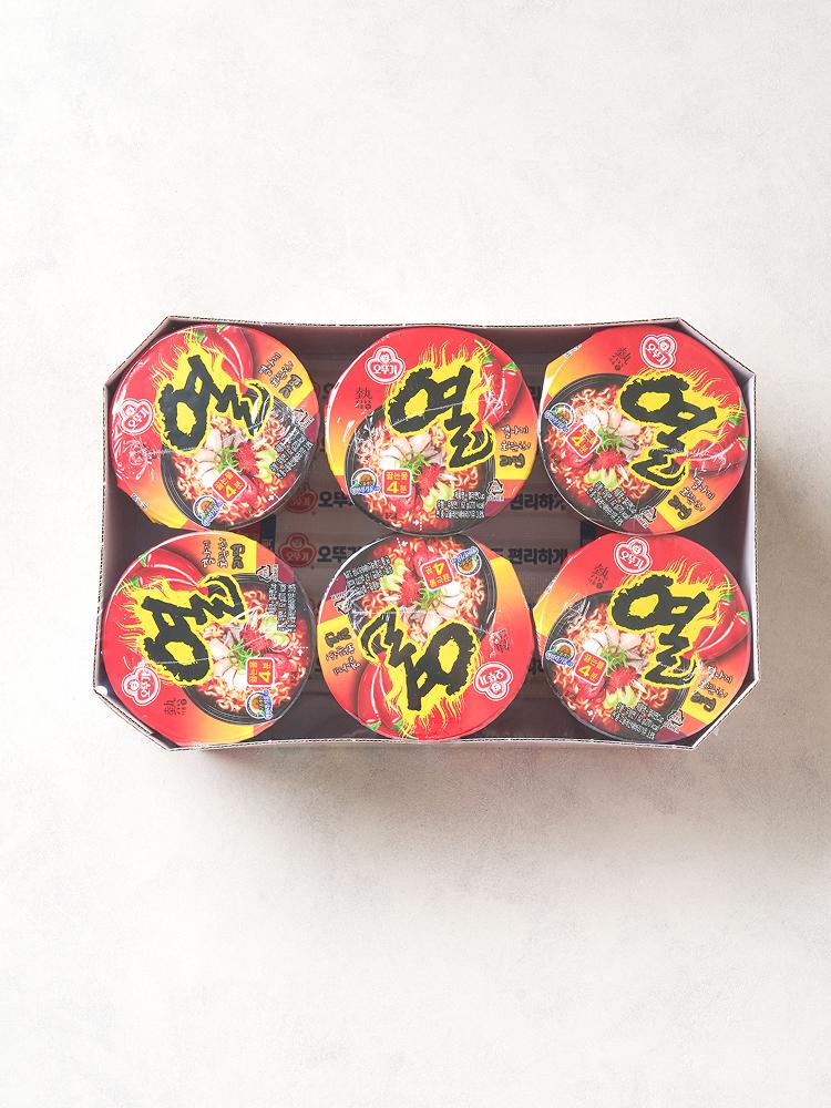 Ottogi Yeol Ramen Small Cup Noodles, 6-Pack 1ea