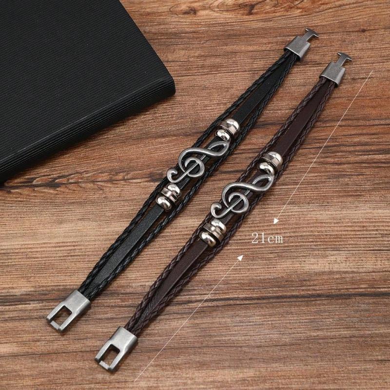 Multi-Layer Fashion Music Note Bracelet, Unisex Couple Design