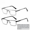 Men Square Metal Large Frame Reading Spring Leg Elderly Presbyopia Glasses Blue Light Blocking Eye Protection Eyeglasses