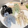 New Korean Bow Ribbon Elastic Hair Bands Women Elegant Hair Rope Elastic Ring Ties Headwear Girls Hair Accessories