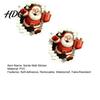 Santa Claus Window Clings Christmas Wall Stickers 3D Reindeer Break-Through Self-Adhesive Decals Decal Removable Stickers for Living Room