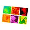 6 Pieces Sensory Soft Gel Liquid Toys Water Pads Motion Tiles Square