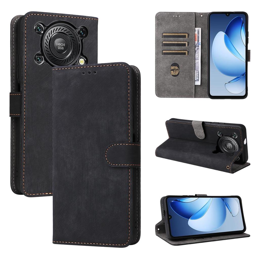 Funda Tipo Libro para Oukitel C60/C60 Pro Cuero PU Protección de Cuerpo Completo Con [Bloqueo RFID] Cubierta Retro Duradera