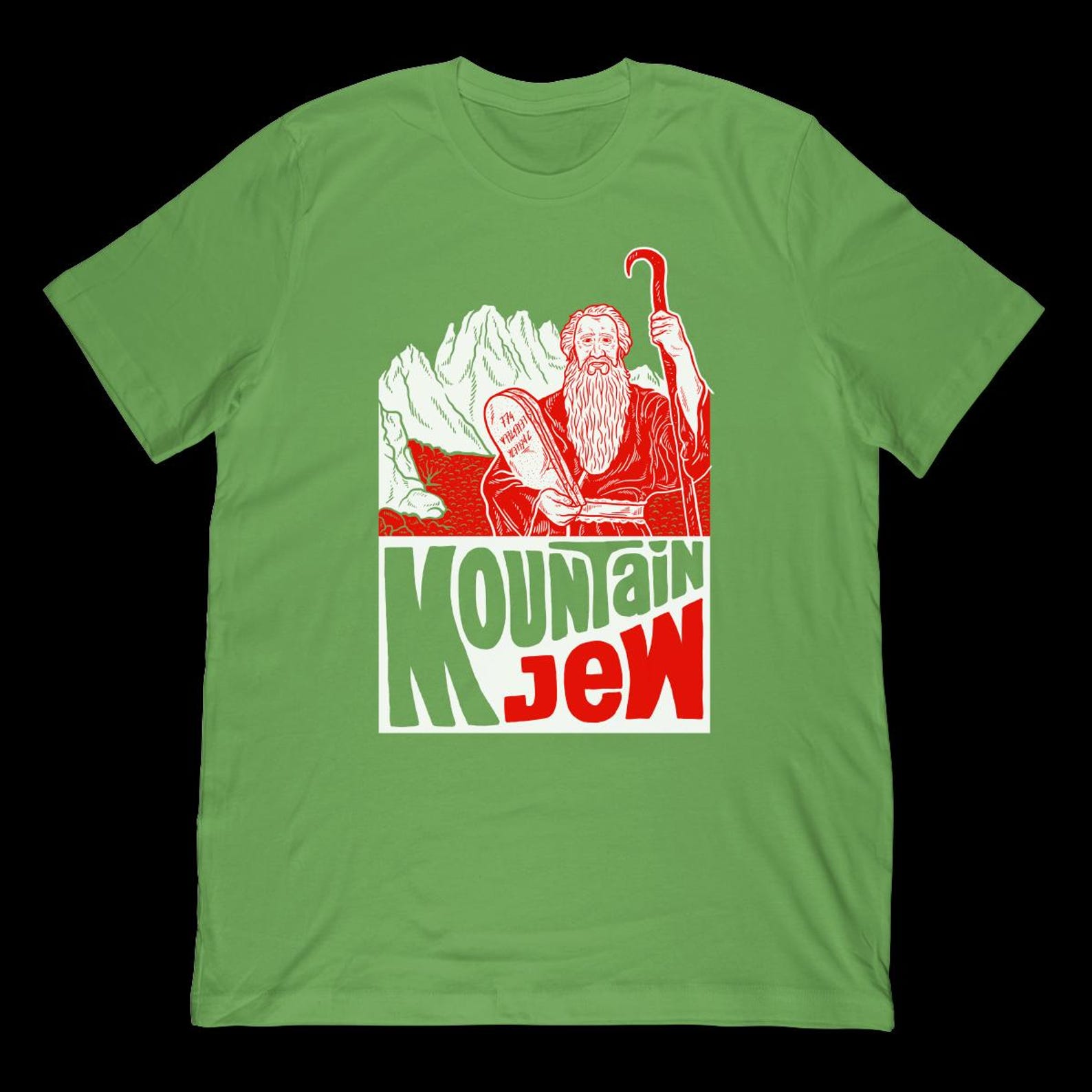 Mountain Jew T-Shirt | Moses Ten Commandments Jewish Pun Apparel XL