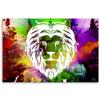 Canvas Print, Colourful Lion Abstract