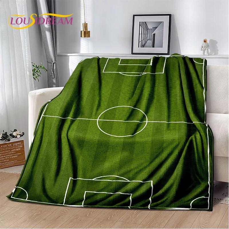 Football Field Soccer Sport Cartoon 29 Style Soft Blanket,Soft Throw Blanket for Home Bedroom Bed Sofa Travel Cover Child Gift