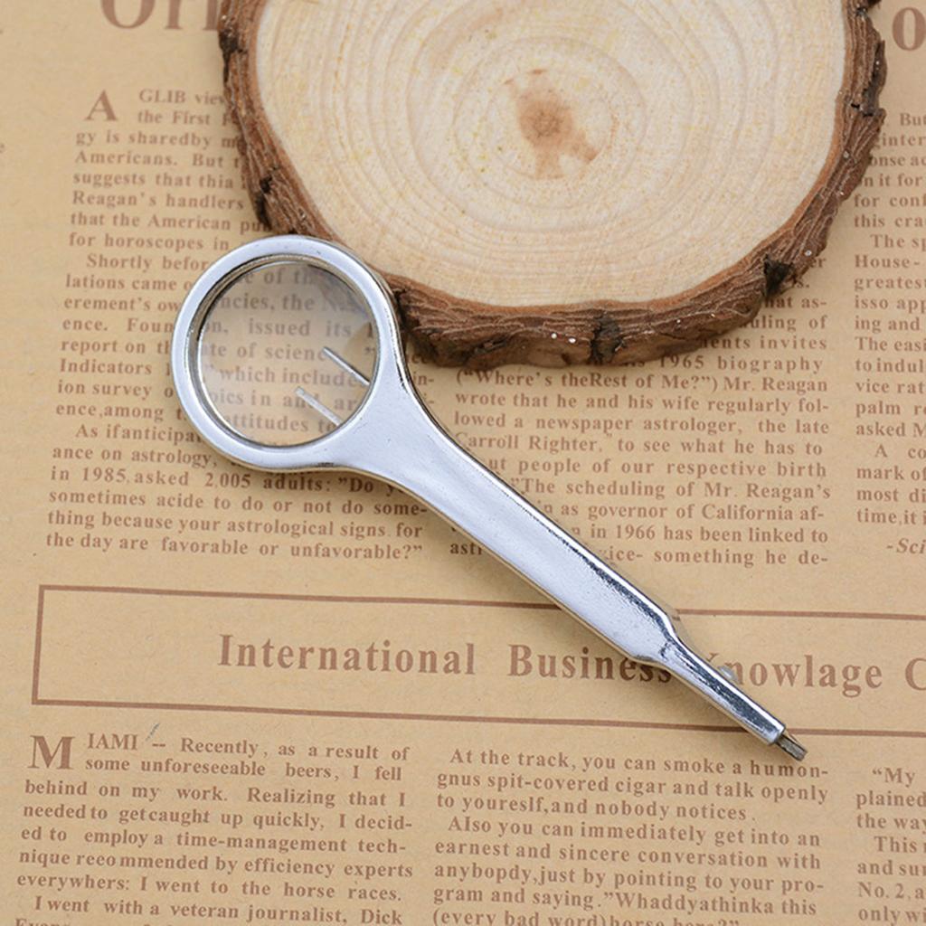 Magnifying Glass Tweezer Hand-held Magnifying Glass with Tweezer Repair Tools Tweezer with Magnifier for Jewelry Repair