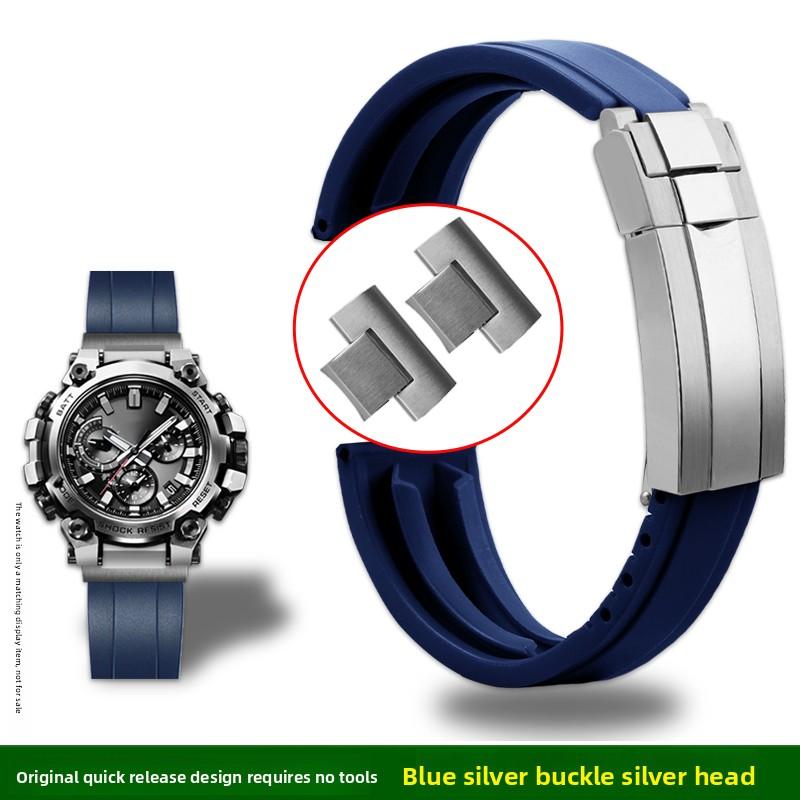 רצועת גומי MTG-B3000 עבור Casio G-SHOCK 5762 MTG-B3000B שחרור מהיר מותאם אישית קצה רצועת שעון סיליקון עמידה במים צמיד לגברים