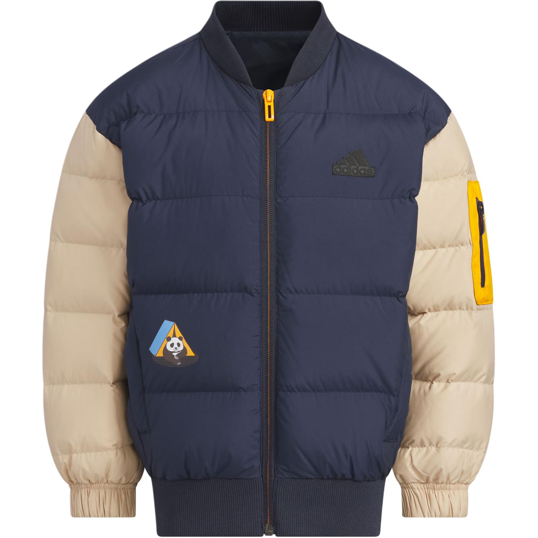 

Adidas Спортивная куртка-бомбер с наполнителем, с принтом букв, цветовыми блоками, свободная, с длинным рукавом, детский топ, Легендарный-Чернильно-синий JJ5015 104