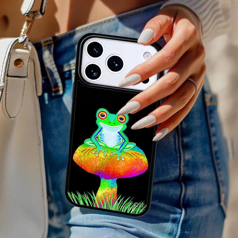 

Hippie Mushroom Frog shrooms Phone Case For iPhone 17 Air 14 15 13 12 Max Cover For Apple 14 15 16 16e 11 Pro Max Plus iPhone 17pro