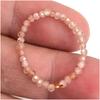 Anello con Pietra Naturale Agata cristallo quarzo zircone 2mm Multisfaccettato Gioielli regali adatti per uomo e donna