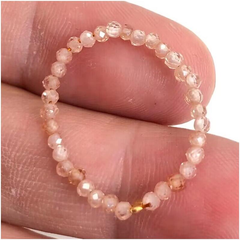Anello con Pietra Naturale Agata cristallo quarzo zircone 2mm Multisfaccettato Gioielli regali adatti per uomo e donna