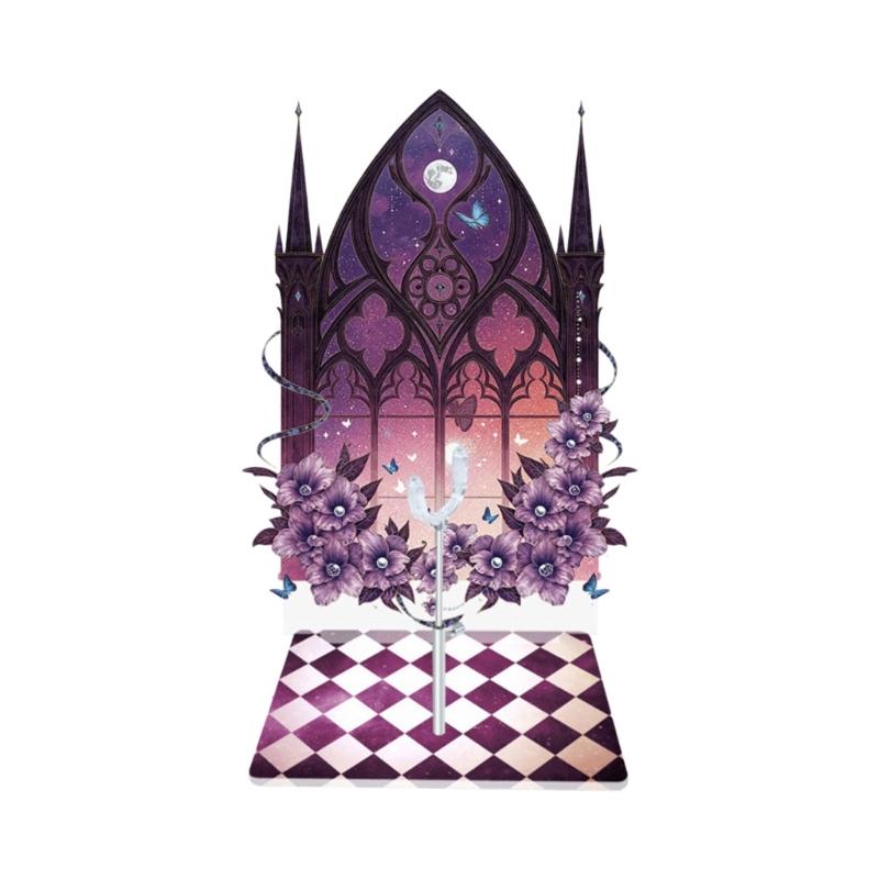 Castles Backdrop Display Stand For Collectible Dolls Adjustable Height Easy Installation Universal Compatibility