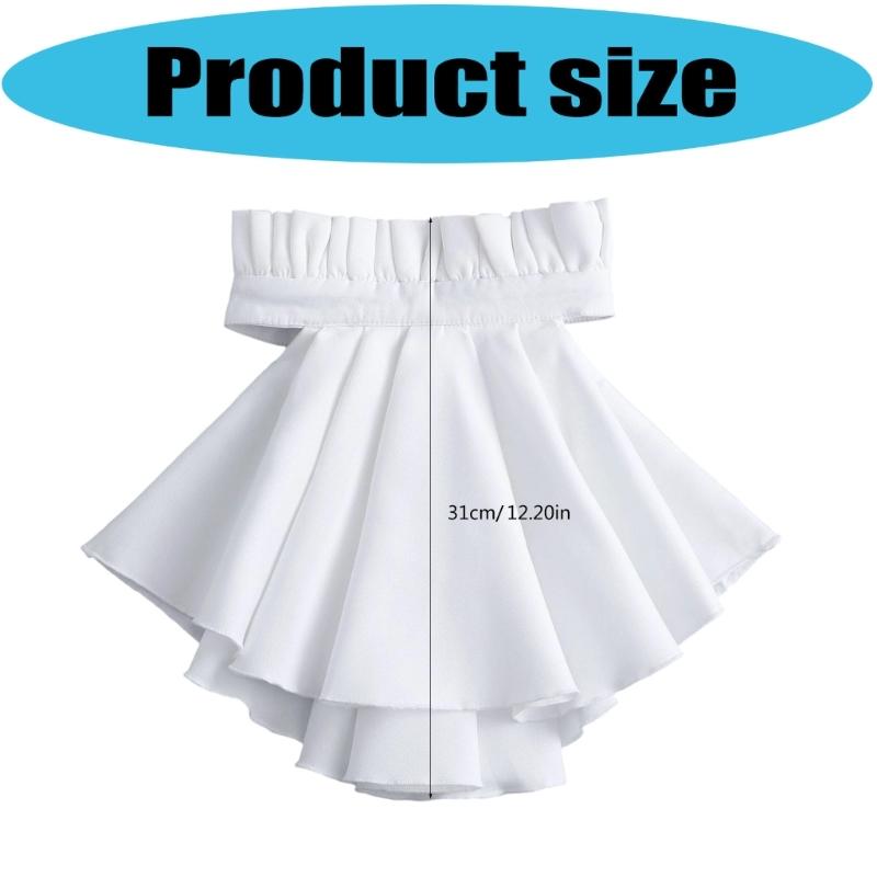 Elegant French Style Detachable Flouncing Collar With Layered Ruffle For Women Daily Outfit And Occasion