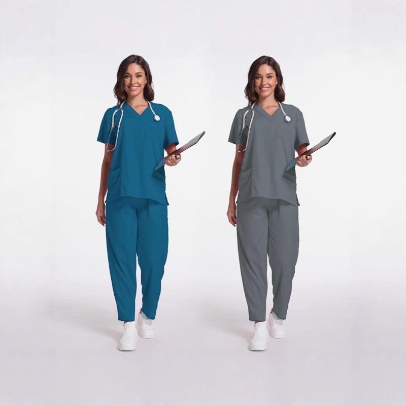 Women's Short Sleeve Scrub Top for Dental Operating Room – Nurse & Doctor Medical Workwear for Healthcare Staff