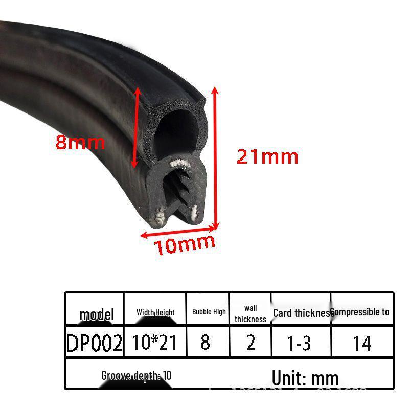 U-förmige Gummi-Schaumstoff-Dichtungsstreifen für Schränke und Autotüren
