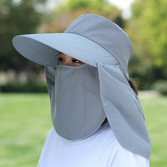 Women's Korean Style Summer Sun Hat with Large Brim, UV Protection, Detachable and Topless Design for Electric Biking or Outdoor Activities