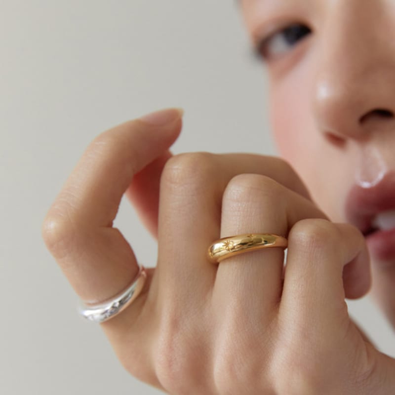 TATIANA (Silver 925) Bold Star Pattern Ring CR1825