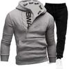 New Fashionable And Versatile Men'S Casual Suit, Outdoor Sports And Fitness Cardigan, Hooded Long Sleeved Pants Set