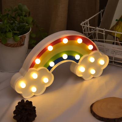 Table Lamp 3D Rainbow LED Night Light Soft Lighting Neon Sign with Hanging Hole Desktop Decoration for Bedroom