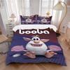 Funny 3D Cartoon Monster Character Print 3Pcs Bedding Set,Duvet Cover with 2 Bedro,Pillowcase Home Birthday Gift