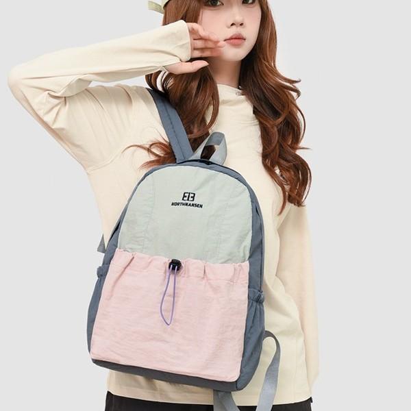 Schoolbag Lightweight Outdoor Leisure Mountaineering Bag Simple Color Matching Lightweight Backpack Women's Sports Fitness Travel Small Backpack