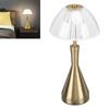 Gold Cordless Desk Lamp Rechargeable 3 Color Touch Dimmable Bedroom Crystal Lamp for Restaurant Dini