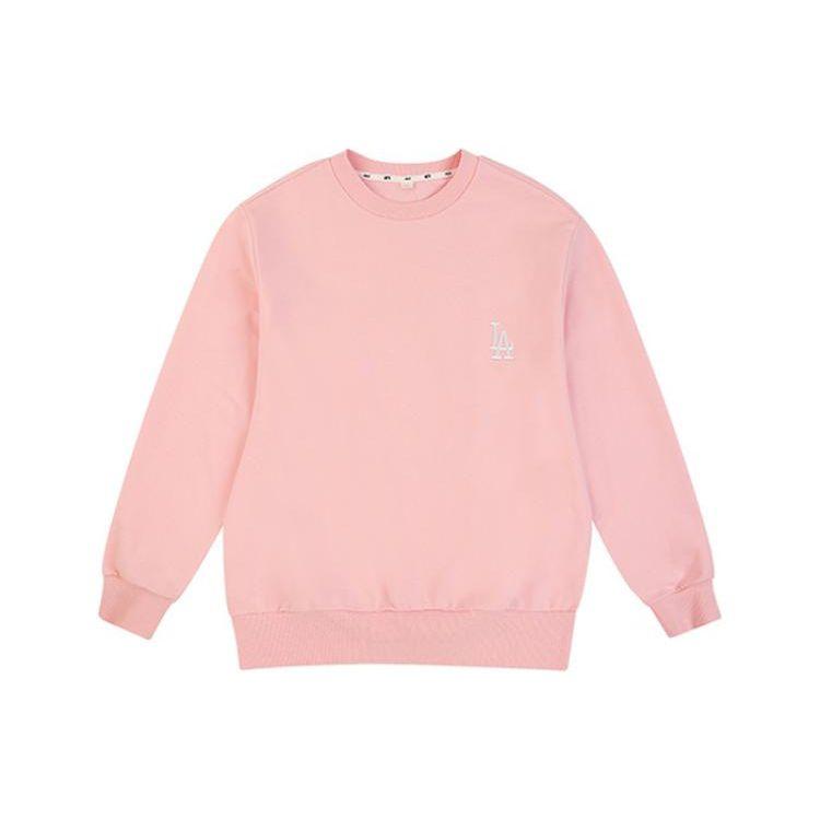 MLB Los Angeles Dodgers Loose Fit Sports Casual Crewneck Long Sleeve Sweatshirt Unisex sweatshirt Pink 31MT03011-07P