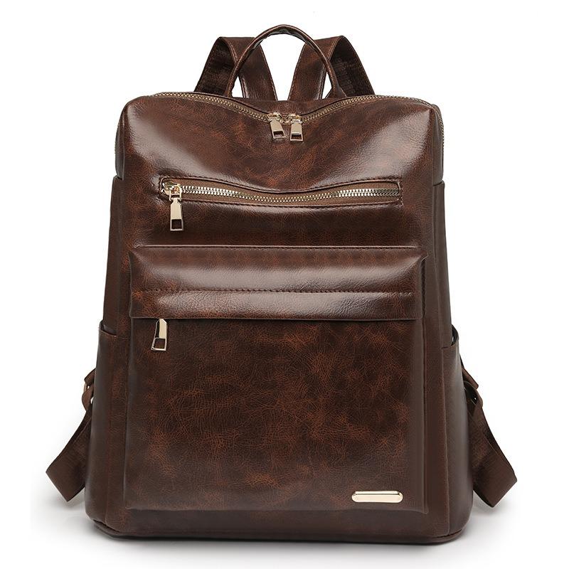 

Женская сумка большой емкости модный простой рюкзак для отдыха и путешествий для женщин коричневый/кофейный