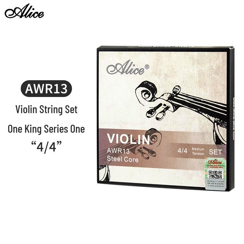 

Alice AWR13 Performance Violin Strings, High Carbon Steel with White Copper Wound.