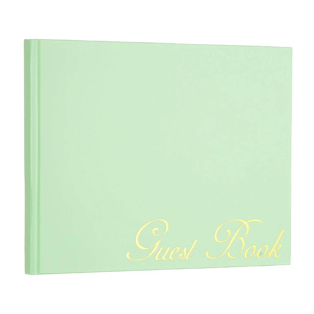 Elegant Guestbook 9x7" Offset Paper Wedding Guest Book Stylish Sign in Book with 50 Blank 120GSM Paper for Receptions Birthdays