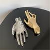 Unique Hand Gesture Brooch Adornment Creative Large Hand Shape Pin for Women Men Punk Party Brooches Pins Accessory