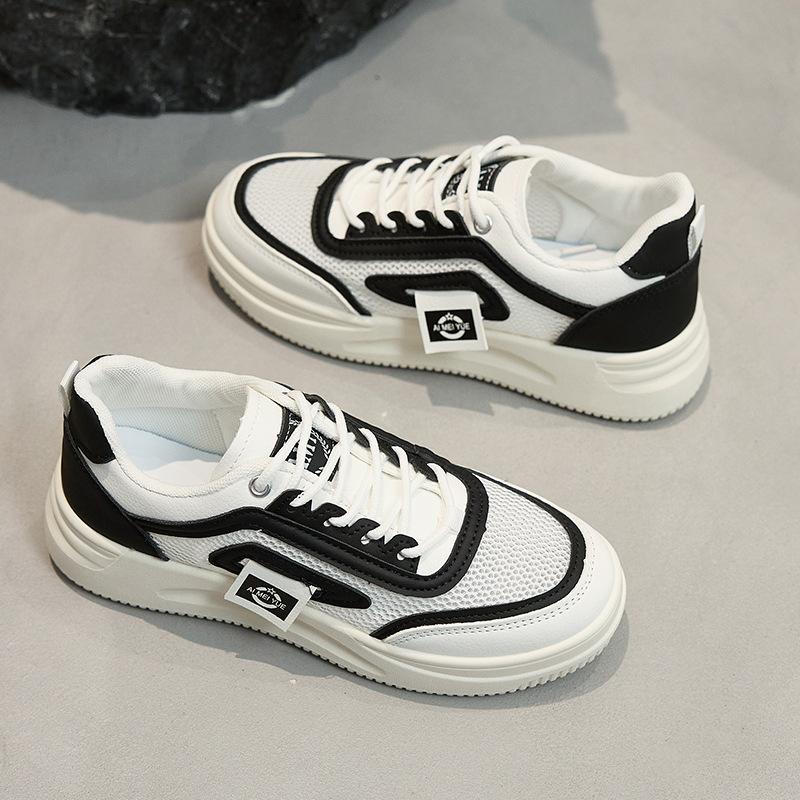 

2025 универсальные студенческие повседневные спортивные кеды на мягкой подошве, дышащие, тонкие, дезодорирующие, высокие, ультралегкие, милые и легкие 39 белый