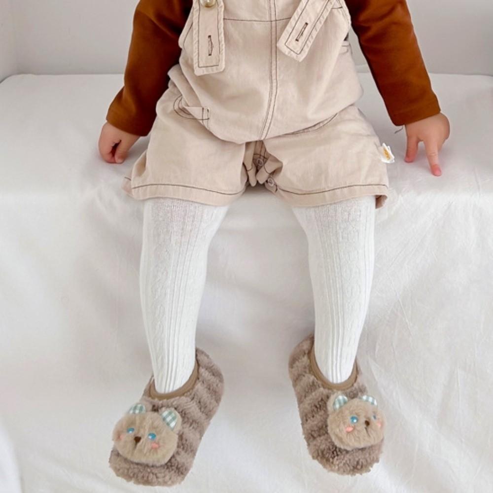 Rabbit Bear Pattern Kids Plush Slippers Cartoon Toddler Prewalkers New Baby Floor Socks  Home Wear