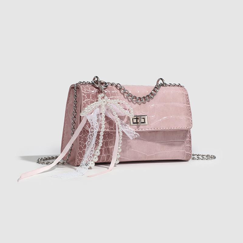 Women'S Bag Texture Horizontal Japanese And Korean Chain Small Square Bag Popular Versatile Commuter Fashion Messenger Bag Tide