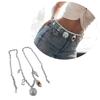 Elegant Waist Jewelry Decors With Devil Eye Charm Pendant Adjustable Metal Body Chain Hip Belt For Evening Party Outfit