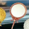 Portable Vintage Handheld Makeup Mirror Hand Hold Round Cosmetic Mirrors European Style Noble Ancient Court Mirror Beauty Tool
